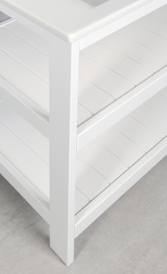 ETIDE policová umyvadlová skříňka 61,5x85x44 cm, bílá mat ET610