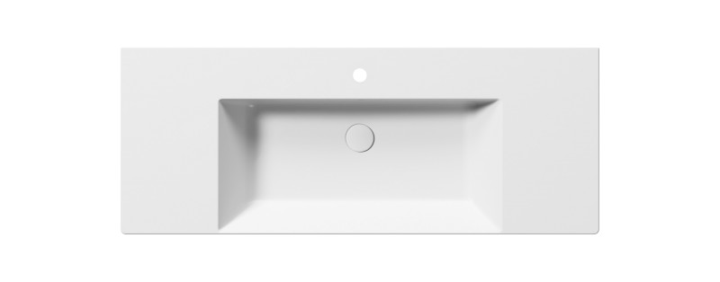 KUBE X keramické umyvadlo 120x47cm, s odkládacími plochami, bílá mat 9452109