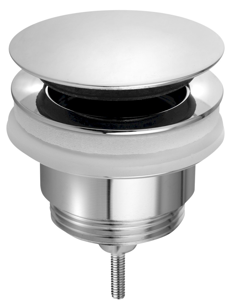 Umyvadlová výpust 5/4“, click-clack, velká zátka, 10-45mm, chrom 7532.310.5