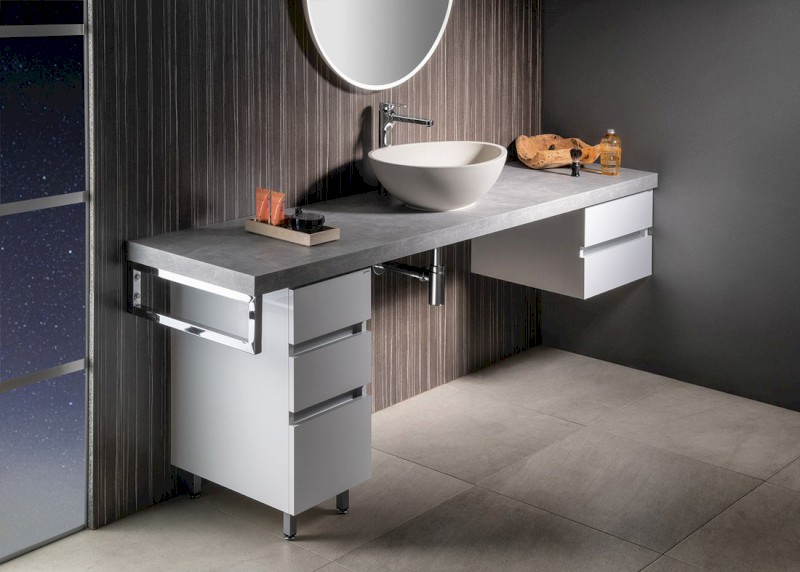 AVICE deska pod umyvadlo 200x50cm, tl.5cm, cement AV207