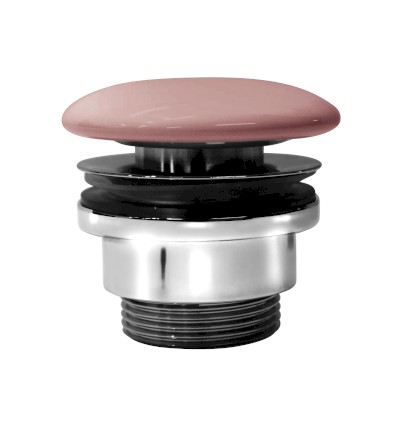 GSI umyvadlová výpust 5/4“, neuzavíratelná, keramická zátka, 5-65mm, blush mat PVC24