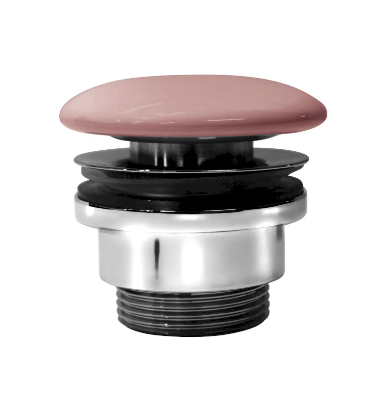 GSI umyvadlová výpust 5/4“, neuzavíratelná, keramická zátka, 5-65mm, blush mat PVC24