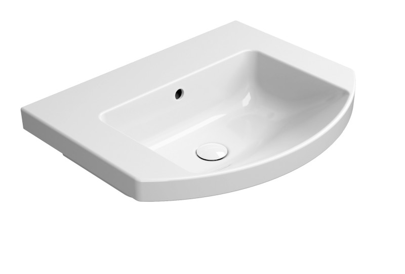 NORM keramické umyvadlo 60x49cm, oblé, bez otvoru, bílá ExtraGlaze 8645011