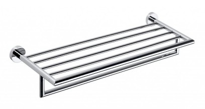 X-ROUND polička na ručníky s hrazdou 600mm, chrom XR419
