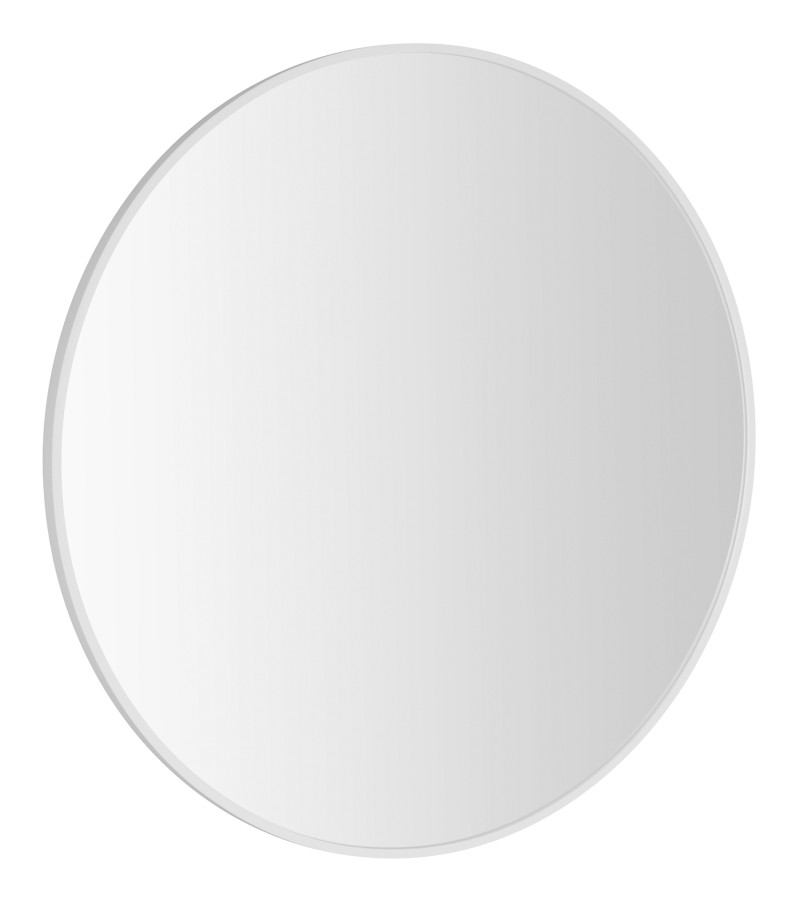 NOTION SLIM kulaté zrcadlo v rámu ø 70cm, bílá mat NT700W