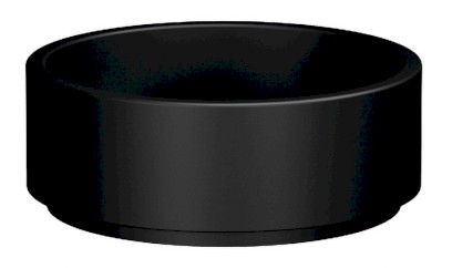 OKE keramické umyvadlo na desku, Ø 40cm, černá mat 554131