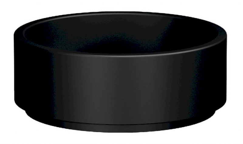 OKE keramické umyvadlo na desku, Ø 40cm, černá mat 554131