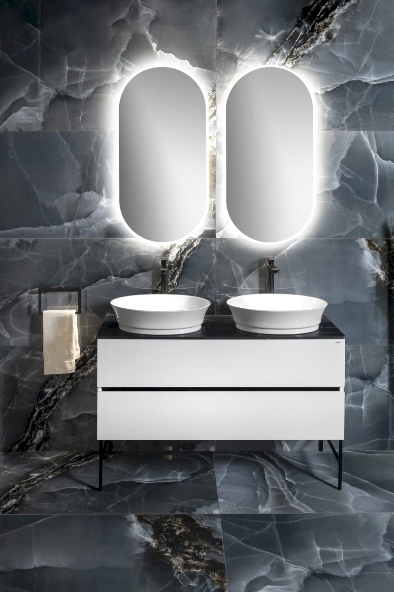 MINOX oválné zrcadlo s LED osvětlením 50x100cm MX250