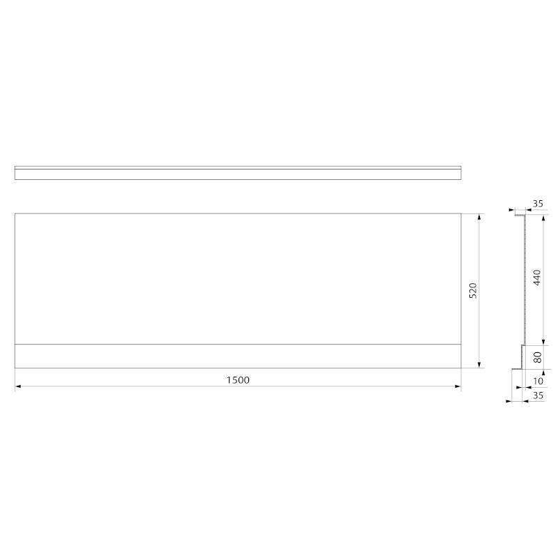 COUVERT NIKA panel čelní 150x52cm 72850
