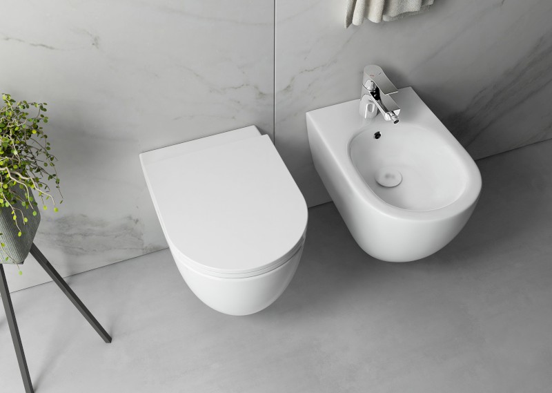 INFINITY bidet závěsný, 36,5x53cm, bílá mat 10NF41001-2L