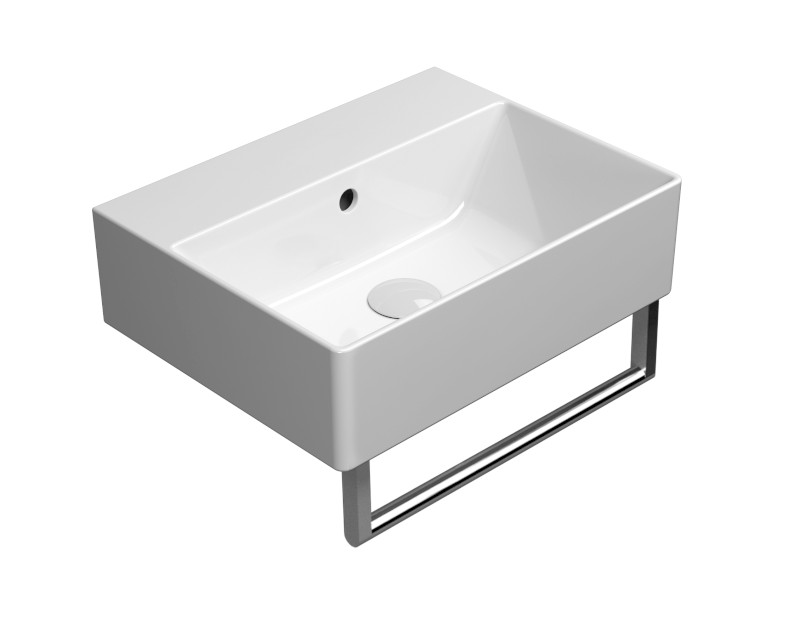 KUBE X keramické umyvadlo 45x35cm, bez otvoru, bílá ExtraGlaze 9485011
