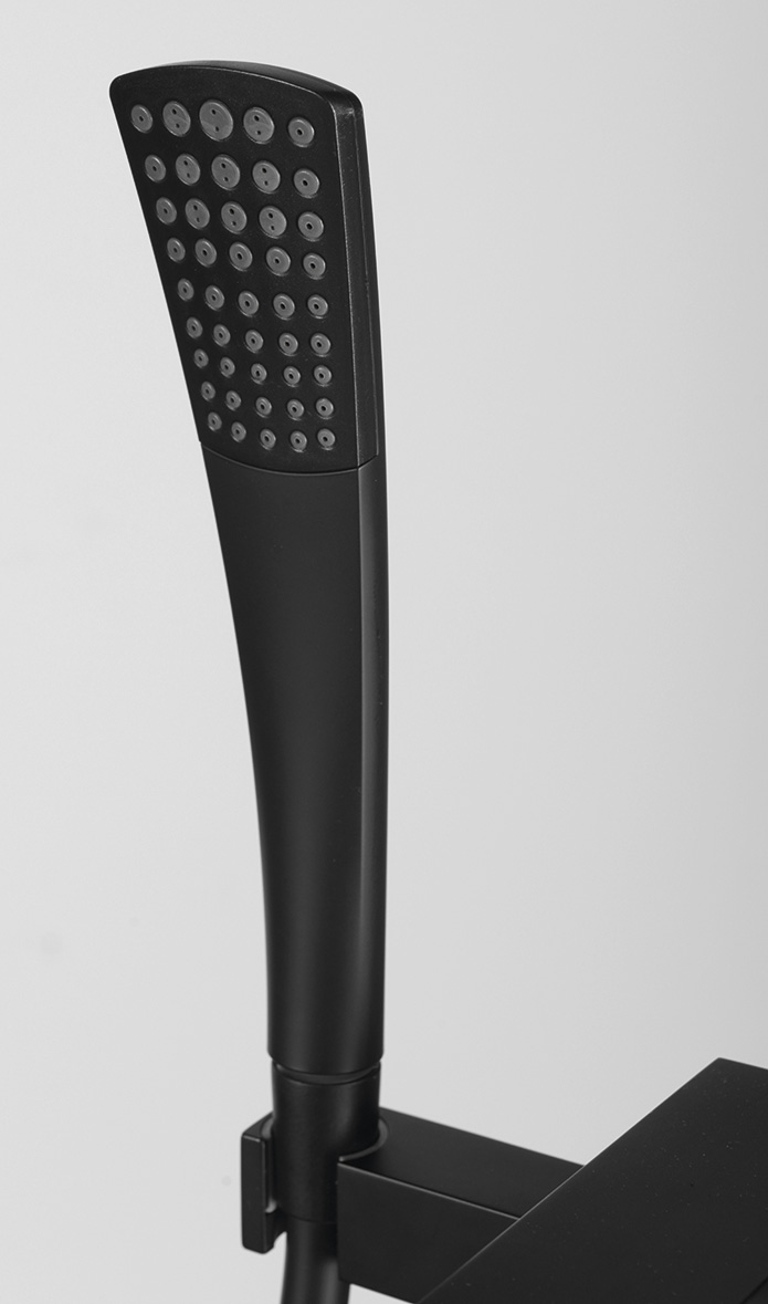 GINKO vanová baterie s připojením do podlahy, černá mat 1101-21B