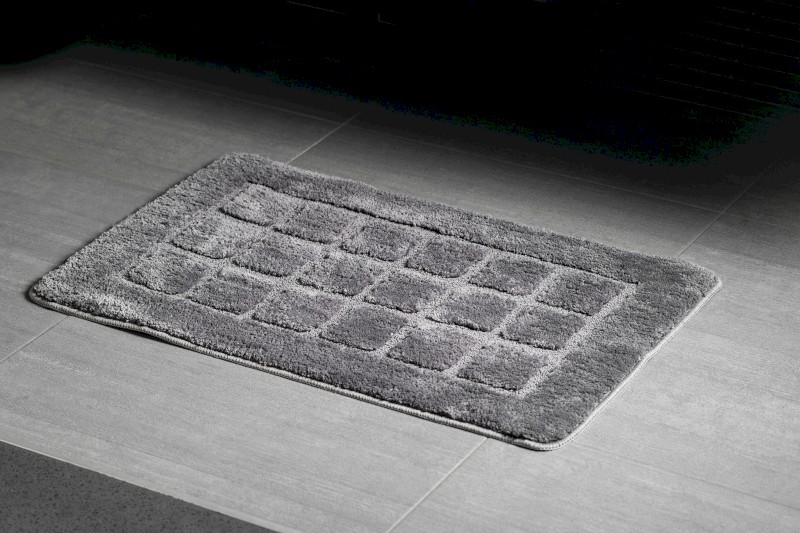 DELHI Koupelnová předložka 50x80cm s protiskluzem, 100% polyester, tmavě šedá 1712300