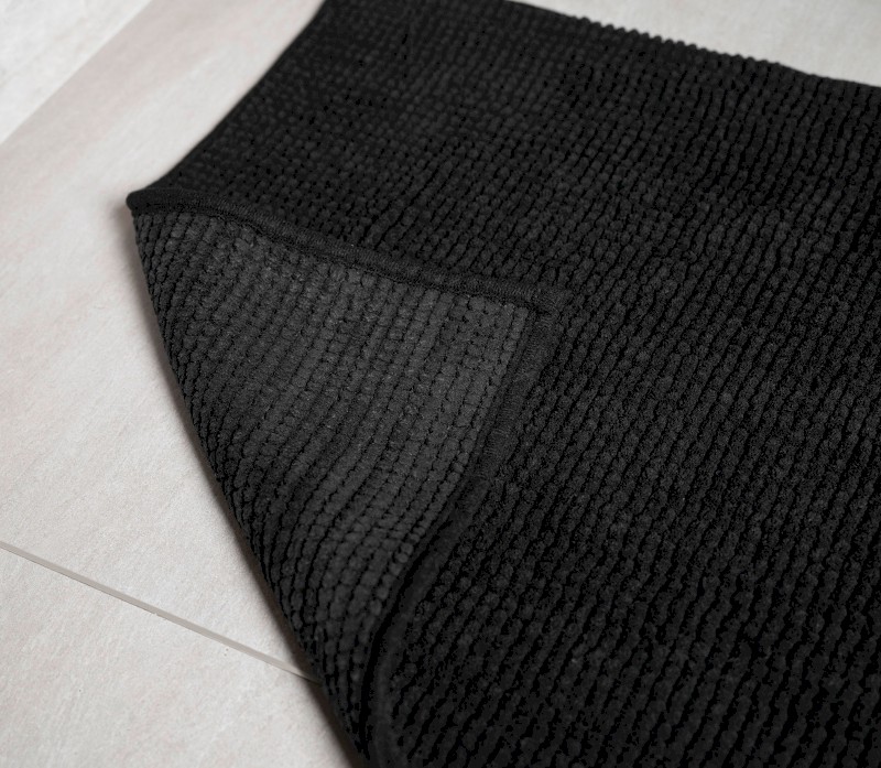 CHENILL koupelnová předložka 50x80cm, 100% polyester, černá CH2014