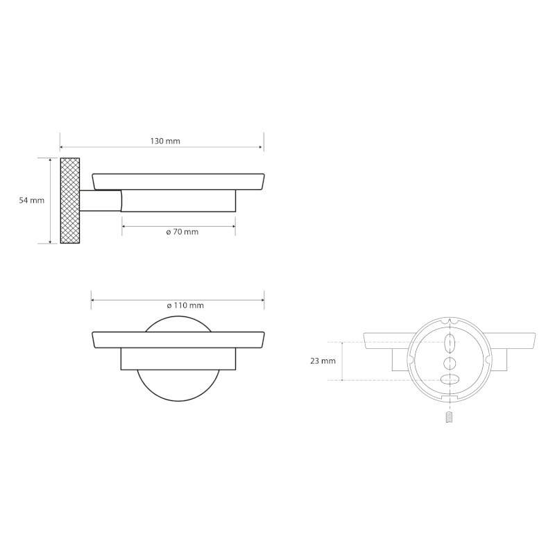 LARISSA mýdlenka, mléčné sklo, černá/zlato mat WS002BG