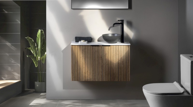 MINOR betonové umývátko na desku, Ø 26cm, antracit mat MR26016