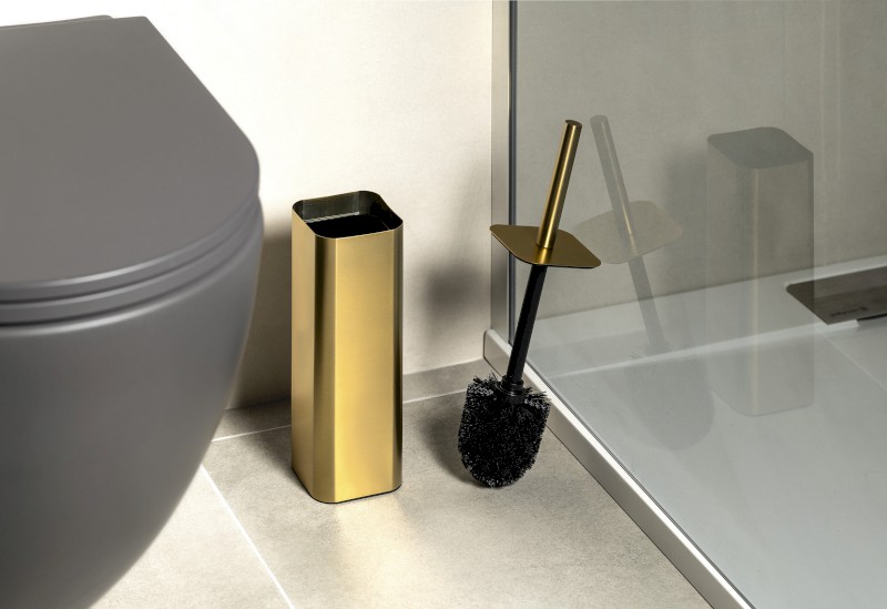 JACK WC štětka na postavení, zlato mat 133488