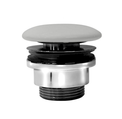 GSI umyvadlová výpust 5/4“, neuzavíratelná, keramická zátka, 5-65mm, cenere mat PVC17