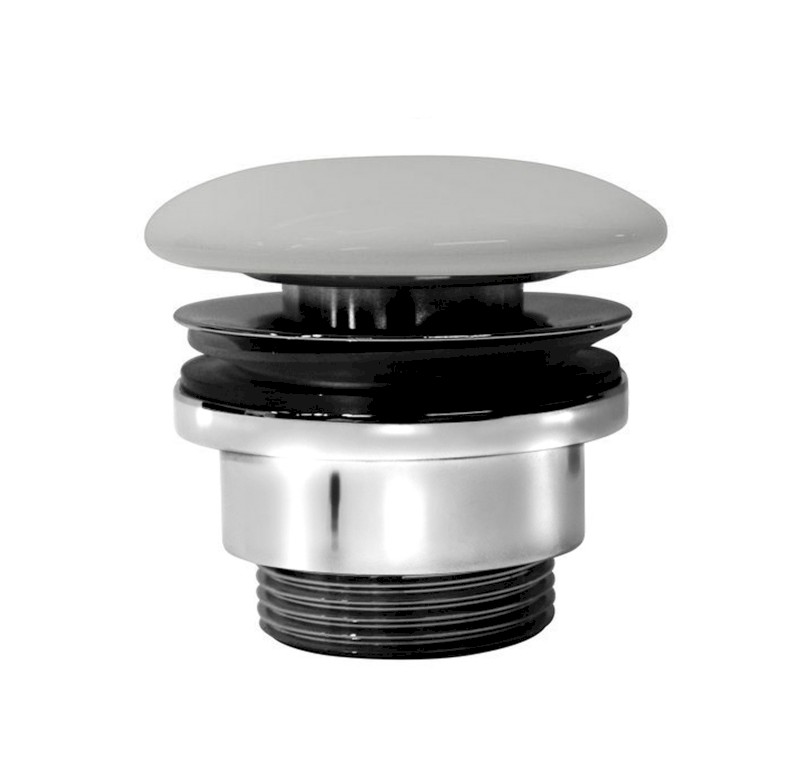 GSI umyvadlová výpust 5/4“, neuzavíratelná, keramická zátka, 5-65mm, cenere mat PVC17