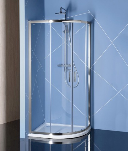 EASY čtvrtkruhová sprchová zástěna 900x800mm, L/R, čiré sklo EL2815