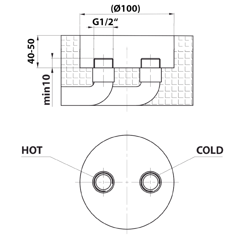 SEMA vanová baterie s připojením do podlahy, chrom ZU420