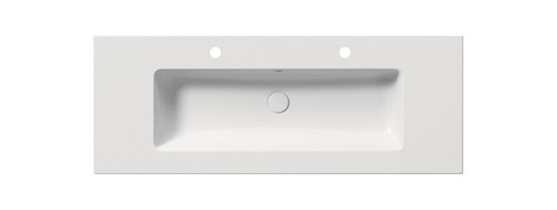 PURA keramické dvojumyvadlo Slim 122x46cm, bílá mat 8887209