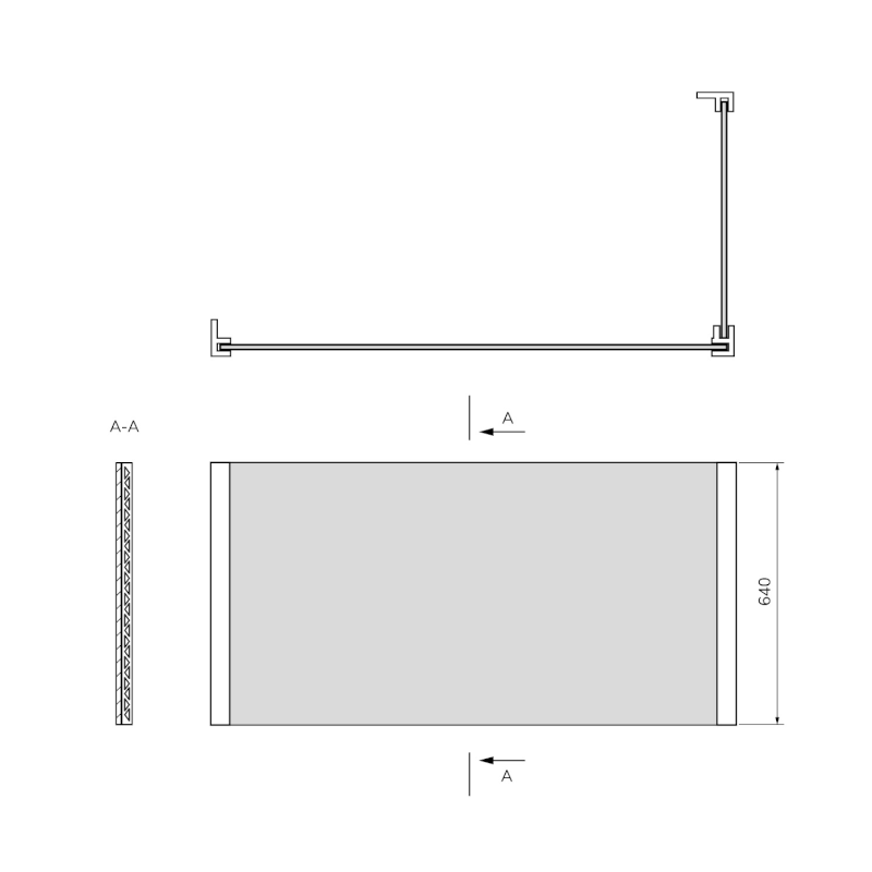 UNIVERSAL rohový panel 175x175x64cm, L/R 35346