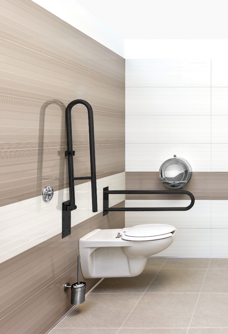 HANDICAP madlo sklopné 600mm, černá mat XH516B