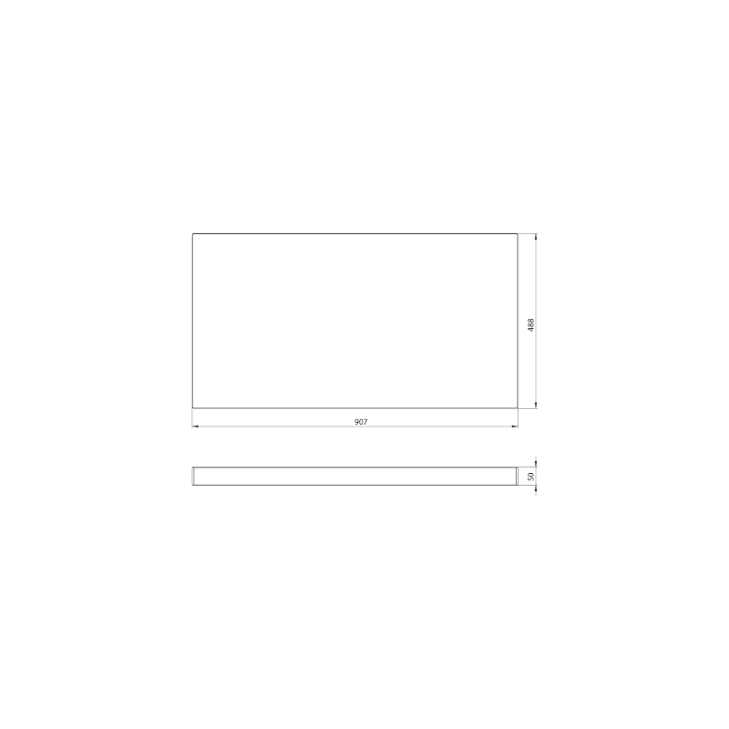 AVICE deska pod umyvadlo 90,7x48,8cm, tl.5cm, dub rover AV042