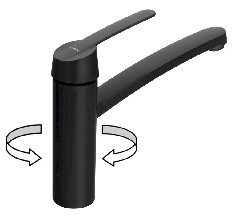 LISON stojánková dřezová baterie, černá mat MJ125B