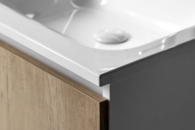 ARECA umyvadlo, litý mramor, 141x51,5cm, pravé, bílá AC141R