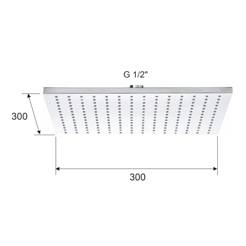 Hlavová sprcha, 300x300mm, zlato SF317