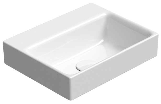 NUBES keramické umývátko 40x32cm, bez otvoru, bílá ExtraGlaze 9684011