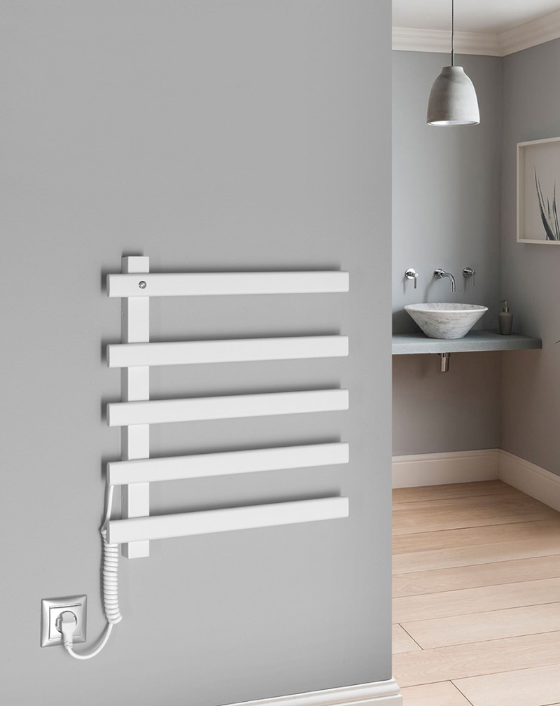 ELCOR elektrický sušák ručníků 480x520x50 mm, 63 W, bílá mat EB520