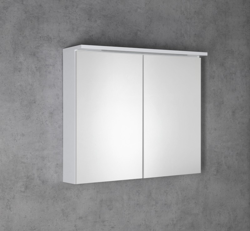 KAWA STRIP galerka s LED osvětlením 80x70x22cm, bílá WGL80S