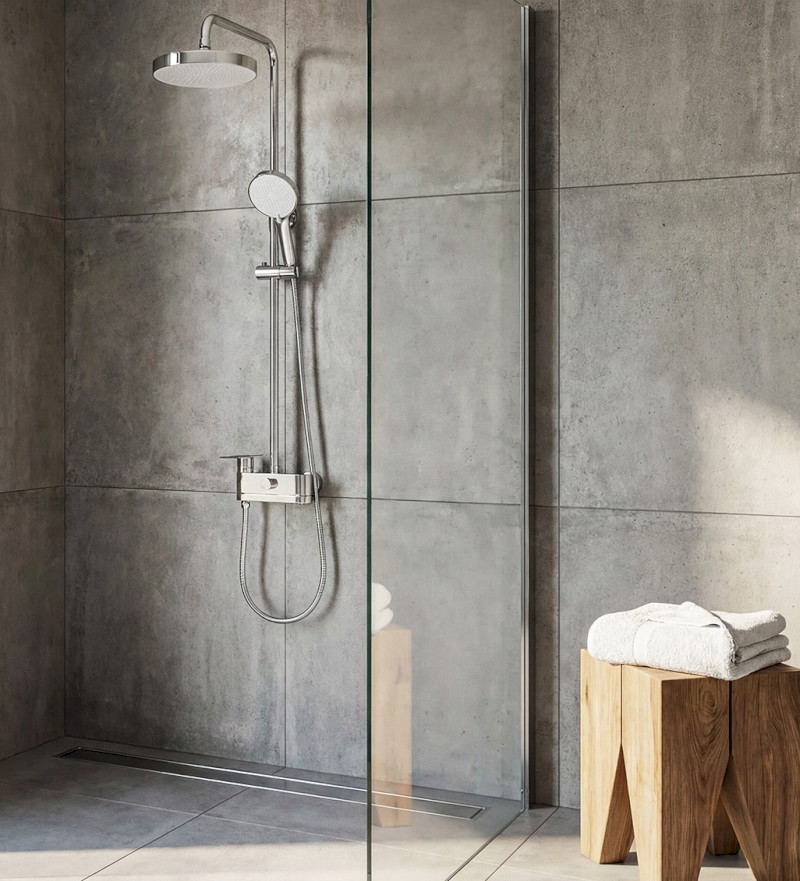 Sprchový sloup s pákovou baterií, otočné ramínko, chrom CF139