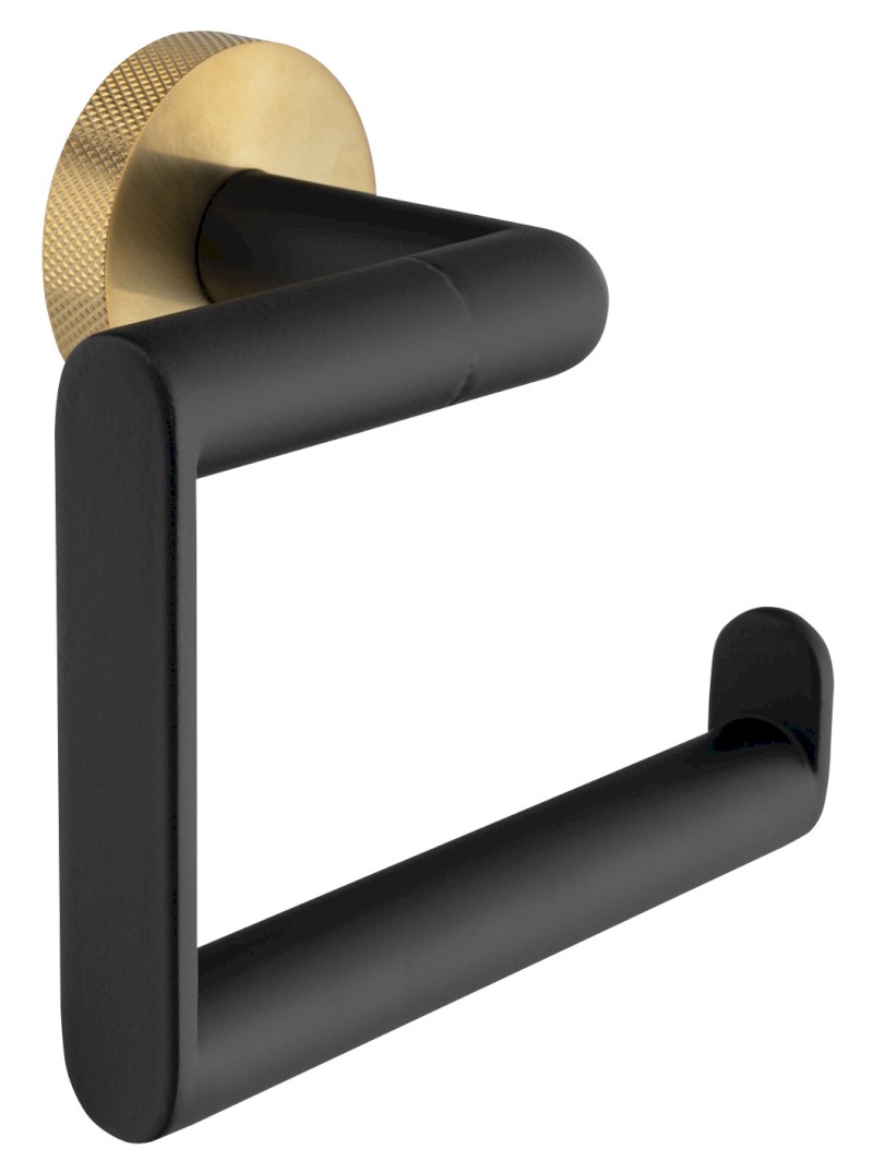 LARISSA držák toaletního papíru, černá/zlato mat WS017BG