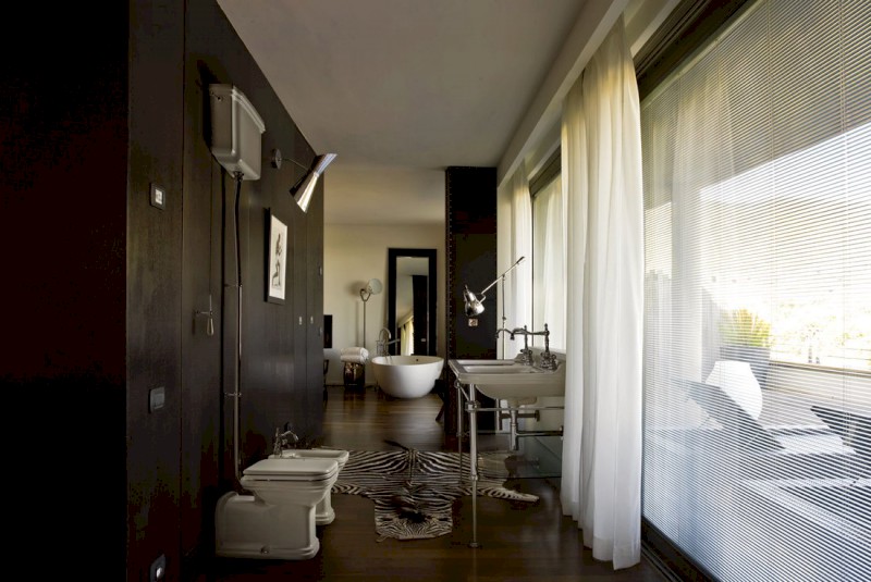 WALDORF konstrukce pro dvojumyvadlo 150cm se skleněnou poličkou, chrom 9195K1