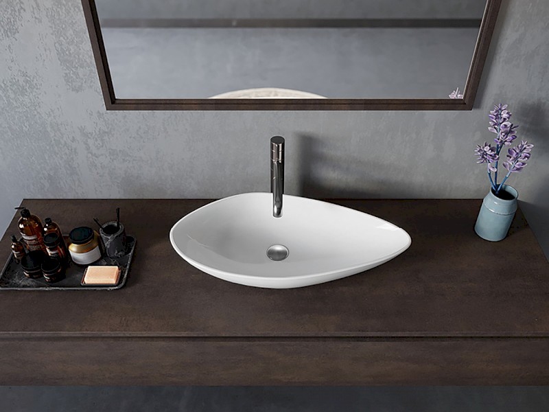 OVALI keramické umyvadlo 74x38,5cm, bílá TU0713