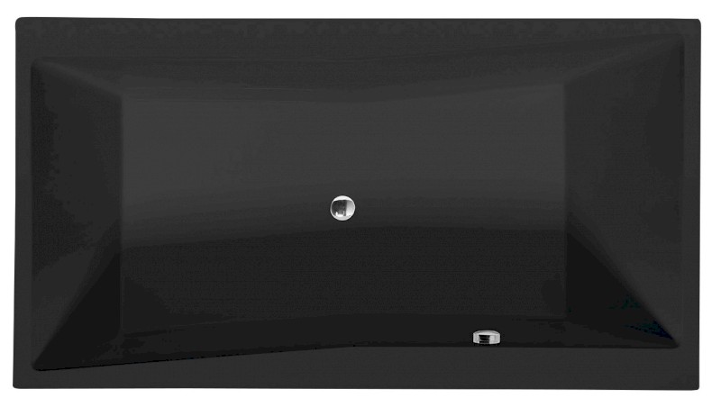 QUEST obdélníková vana 180x100x49cm, černá mat 78511.21