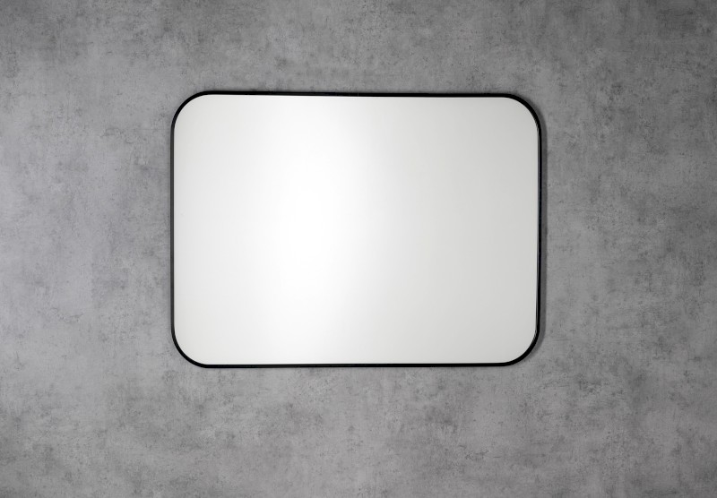 AROWANA zrcadlo v rámu 100x70cm, černá mat AWB1070