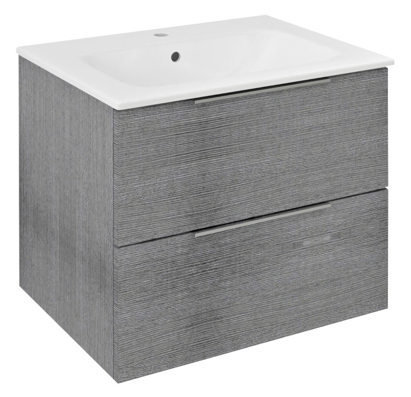 CIRASA umyvadlová skříňka 59,2x52x46cm, dub stříbrný CR611-1111