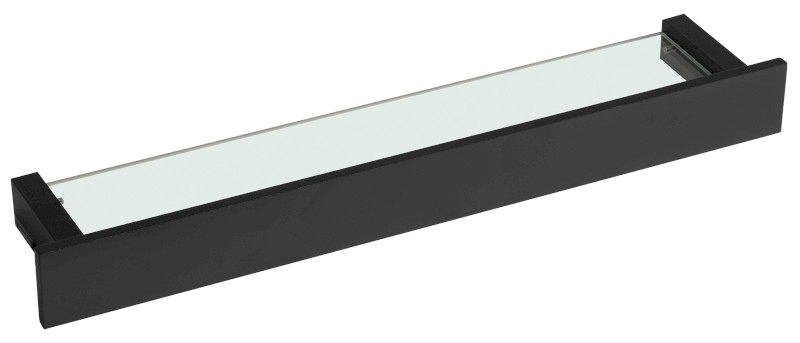 PATRON skleněná police 58cm, černá PX582B