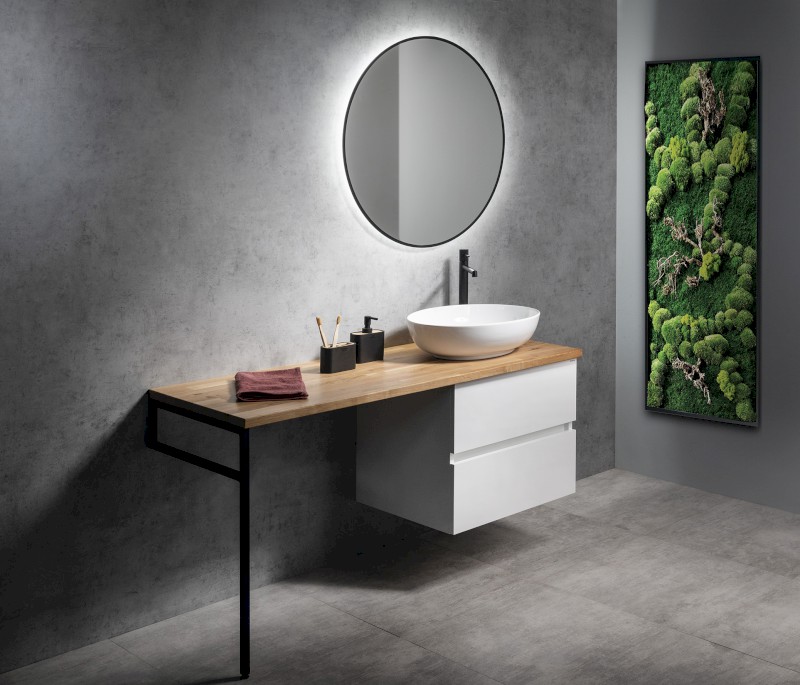 Podpěrná konzole 490x690x20mm, lakovaná ocel, černá mat 30362