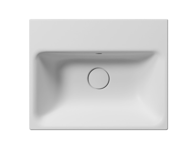 NUBES keramické umyvadlo 50x40cm, bez otvoru, bílá mat 9682009