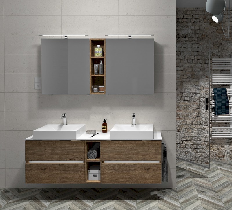 ODETTA skříňka spodní policová 20x50x43,5cm, bílá lesk DT200-3030