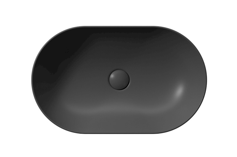 PURA keramické umyvadlo na desku 60x37cm, černá mat 883426