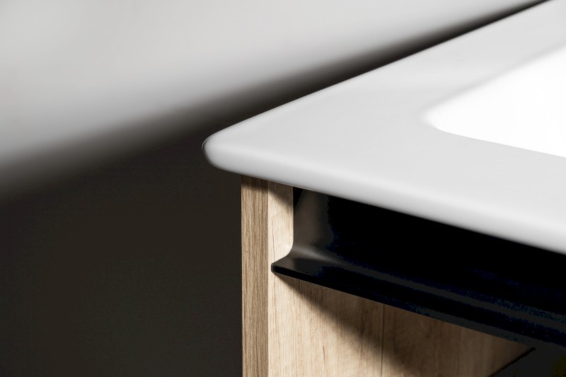 EZARA dvojumyvadlová skříňka 140x55x46cm, bílá lesk EZ141-3030