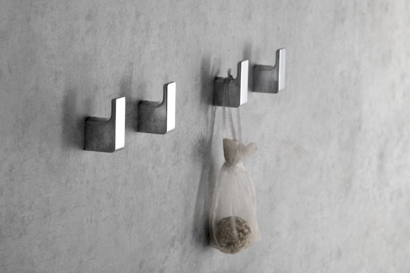 PIRENEI háček, balení 2 ks, chrom PI2713