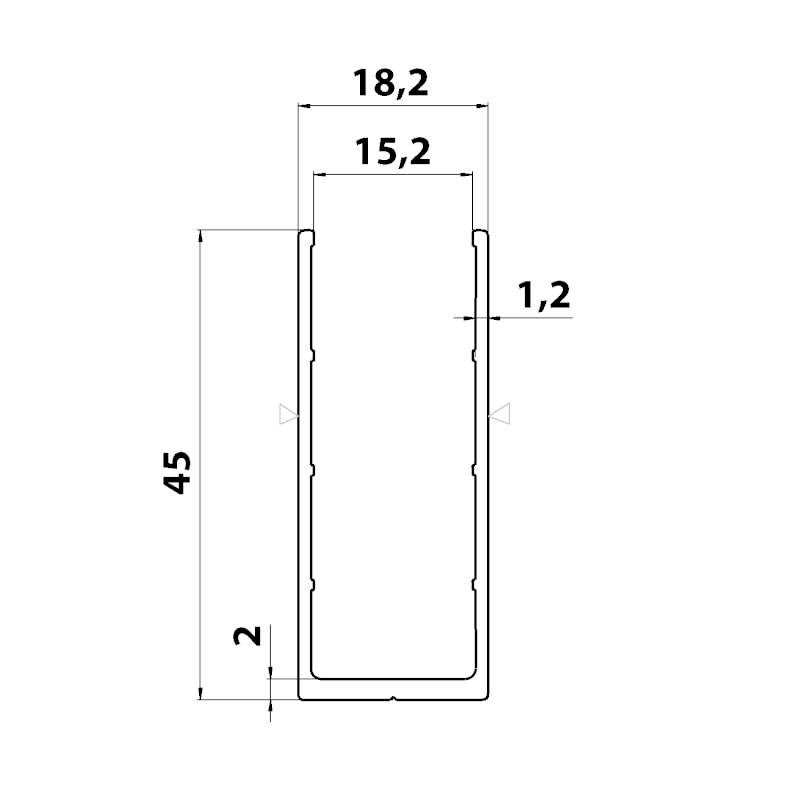 ALTIS rozšiřovací profil 10mm AL9415